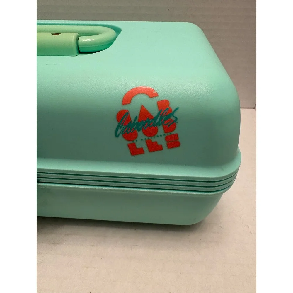 Vintage Caboodles Makeup Organizer Mint Green Model 2602 Plano Molding Co USA